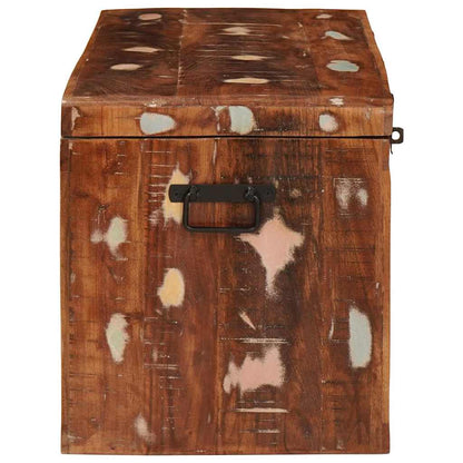 Scatola di Stoccaggio con porta Marrone Legno di mango massello