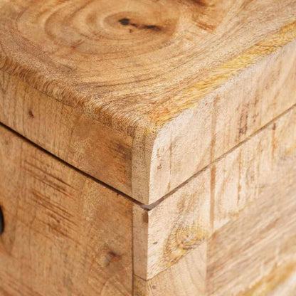 Scatola di Stoccaggio con porta Marrone Legno di mango massello