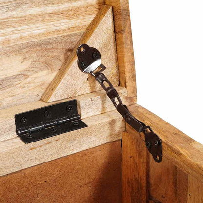 Scatola di Stoccaggio con porta Marrone Legno di mango massello