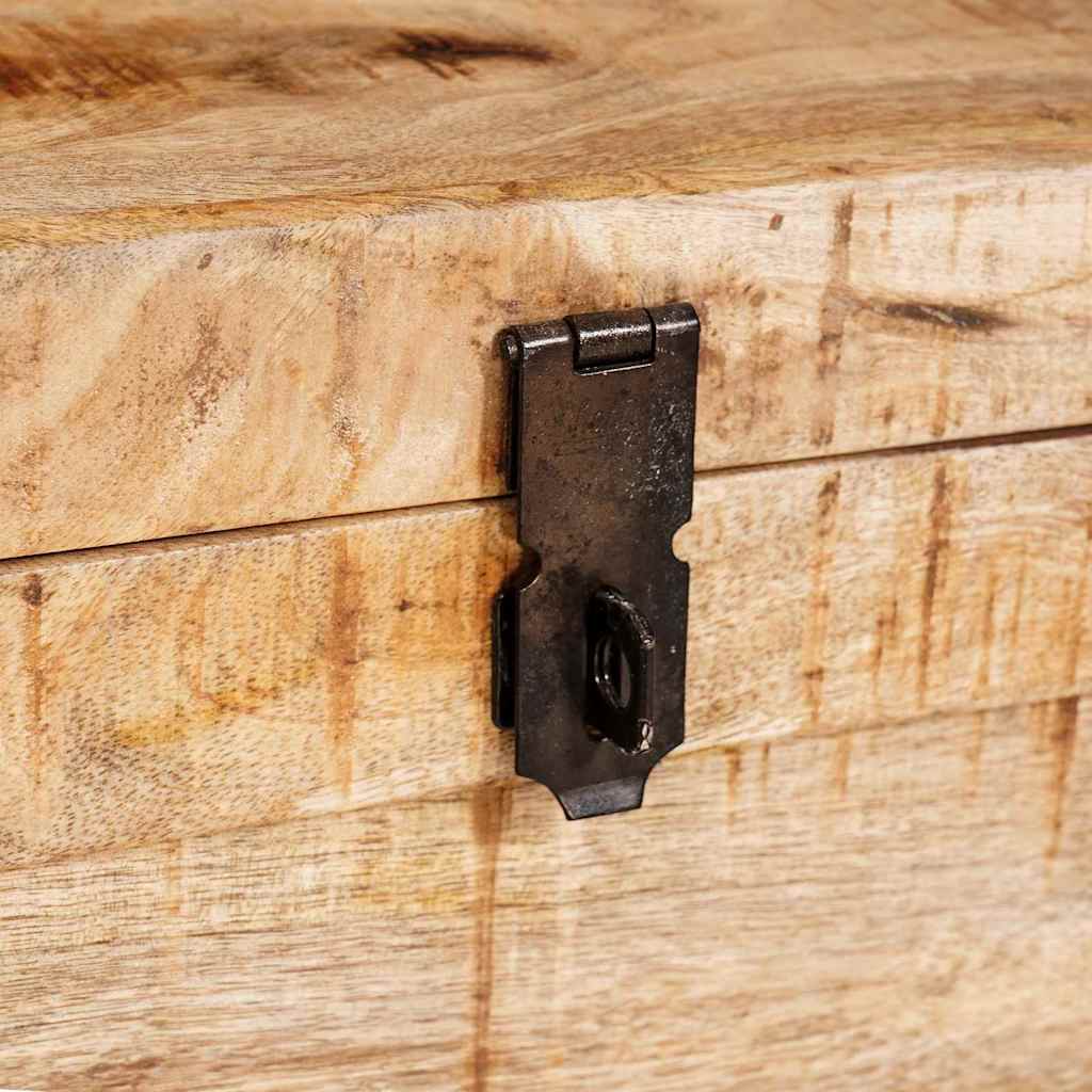 Scatola di Stoccaggio con porta Marrone Legno di mango massello