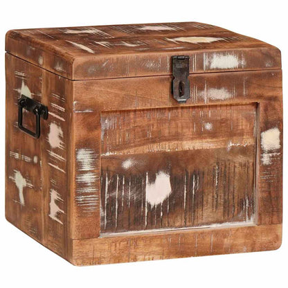Scatola di Stoccaggio con porta Marrone Legno di mango massello