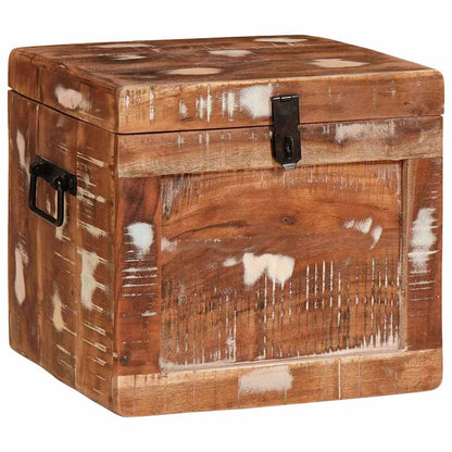 Scatola di Stoccaggio con porta Marrone Legno di mango massello