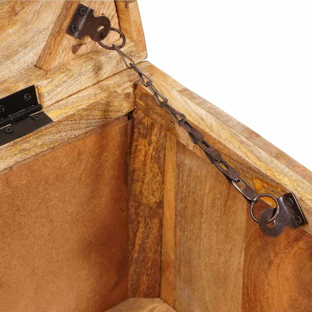 Scatola di Stoccaggio 70 x 35 x 40 cm legno massello di mango