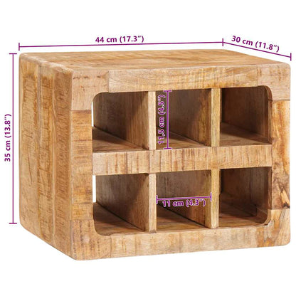 Portabottiglie Marrone 44 x 30 x 35 cm Legno di mango massello