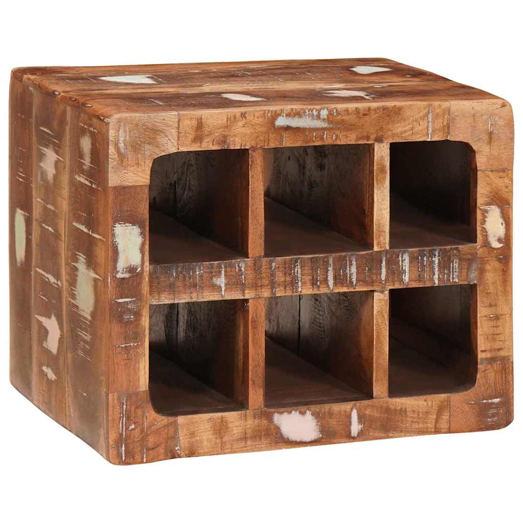 Portabottiglie Marrone Legno Recuperato Massello
