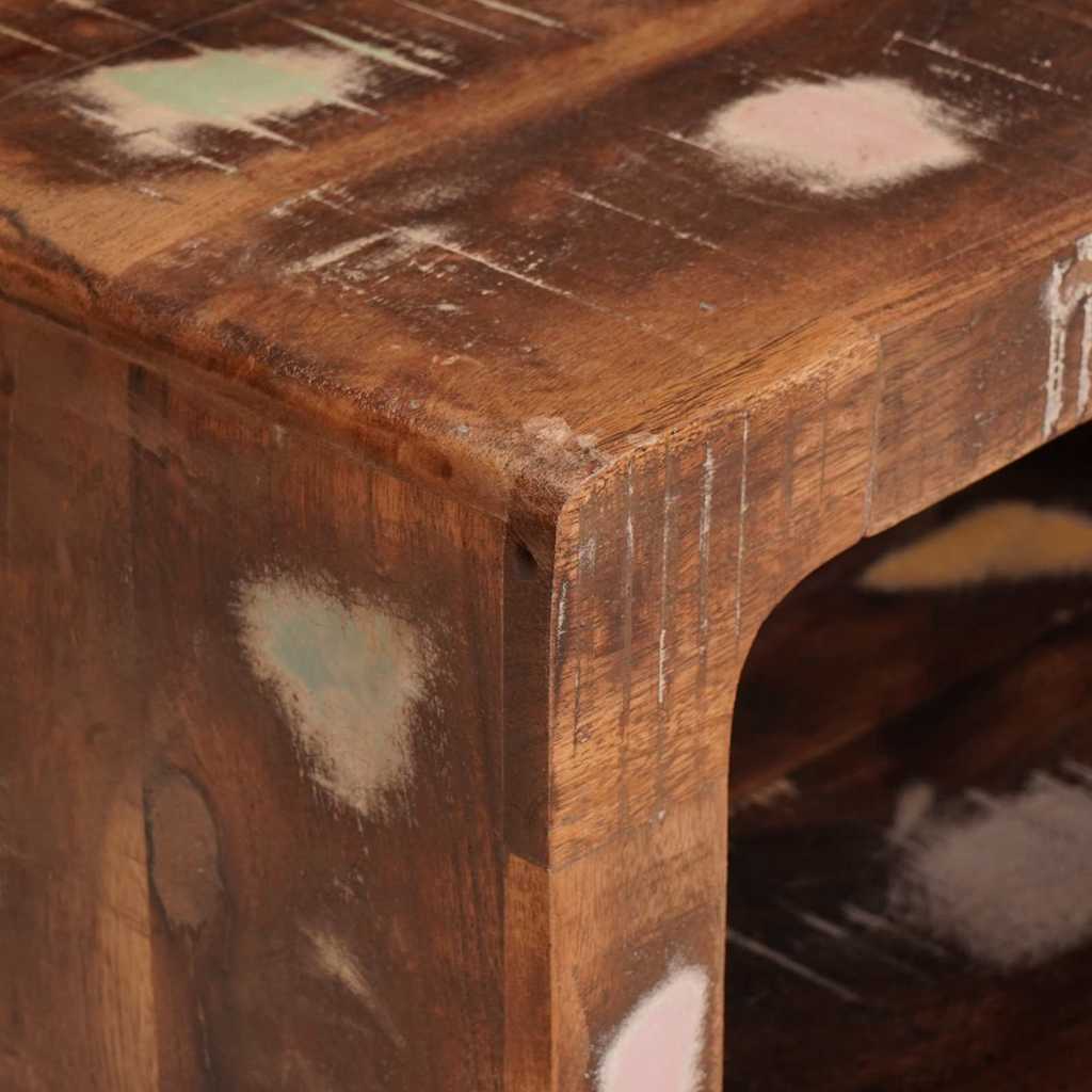 Comodino Marrone 45 x 30 x 24 cm Legno Recuperato Massello | homemem39