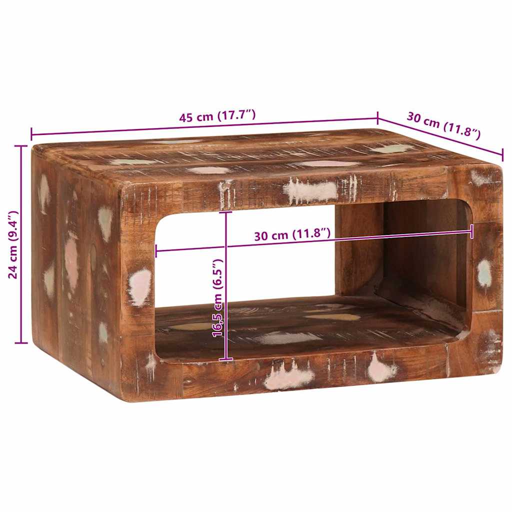 Comodino Marrone 45 x 30 x 24 cm Legno Recuperato Massello | homemem39
