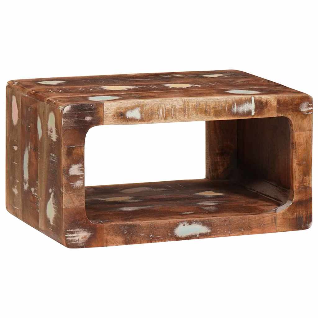 Comodino 2 pcs Marrone Legno Recuperato Massello