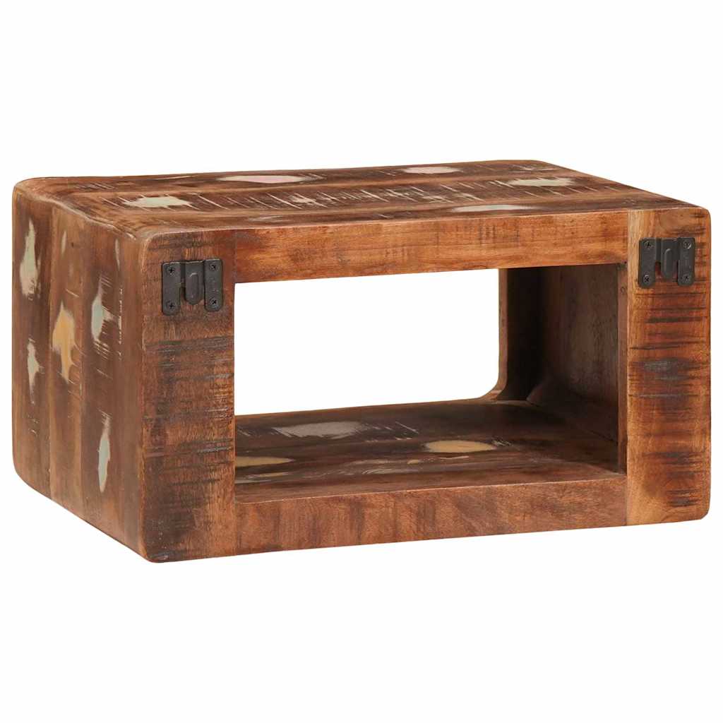Comodino 2 pcs Marrone Legno Recuperato Massello