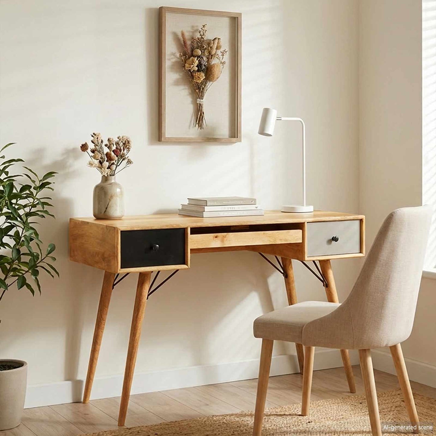 Scrivania Marrone 110 x 55 x 76 cm Legno di mango massello