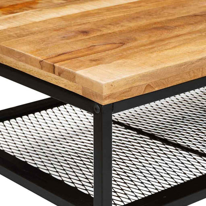 Tavolino da salotto Marrone e Nero Legno di mango massello | homemem39