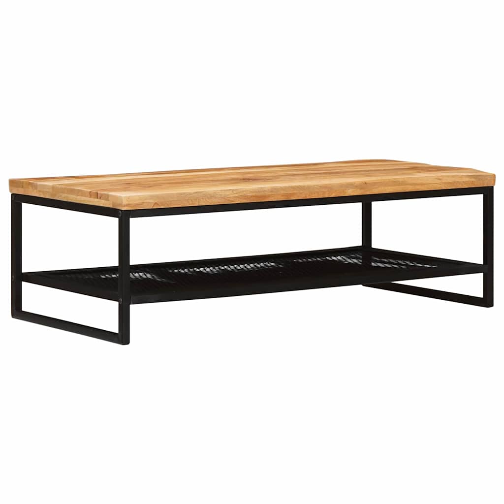 Tavolino da salotto Marrone e Nero Legno di mango massello | homemem39