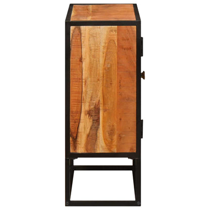 Credenza Beta Naturale 70 x 30 x 75 cm Legno di Acacia Massello