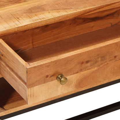 Mobile TV Naturale 110 x 30 x 44 cm Legno di Acacia Massello
