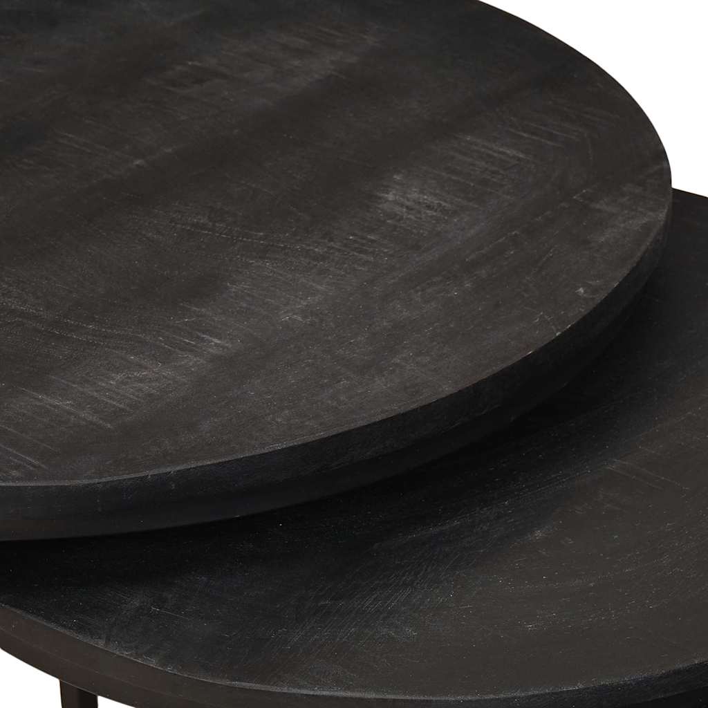 Tavoli da Caffè Nido 3 pcs Legno massello di mango e acciaio | homemem39