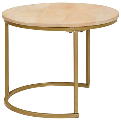 Tavoli da Caffè Nido 3 pcs Legno massello di mango e acciaio