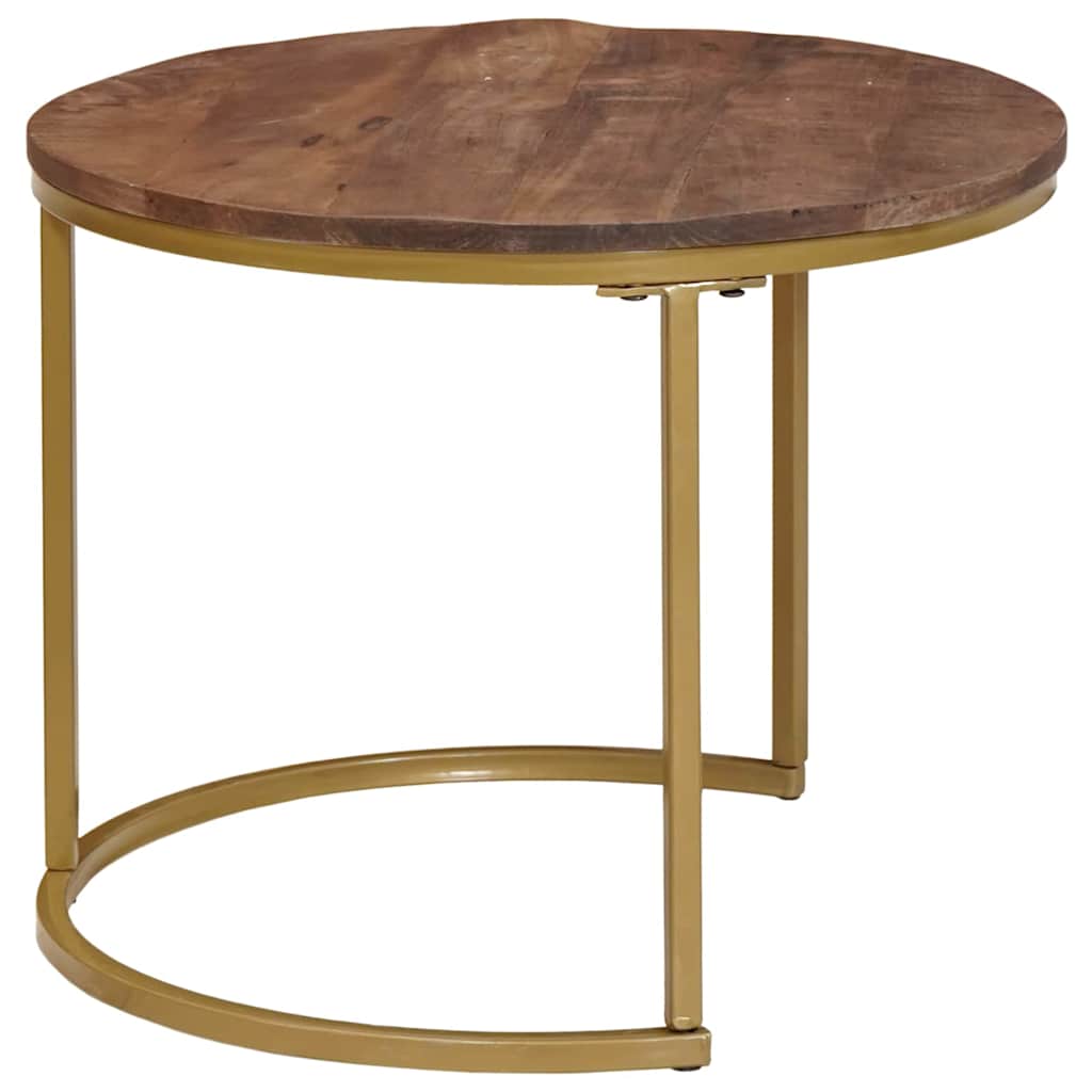 Tavoli da Caffè Nido 3 pcs Legno massello di mango e acciaio | homemem39