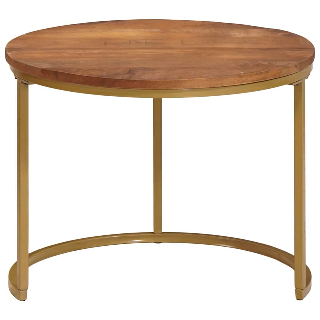 Tavoli da Caffè Nido 3 pcs Legno massello di mango e acciaio | homemem39
