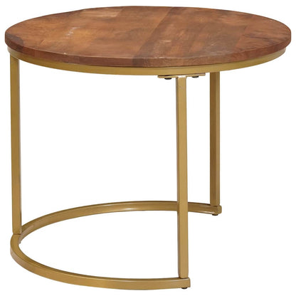 Tavoli da Caffè Nido 3 pcs Legno massello di mango e acciaio | homemem39