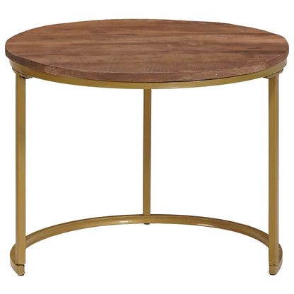 Tavoli da Caffè Nido 2 pcs Legno massello di mango e acciaio