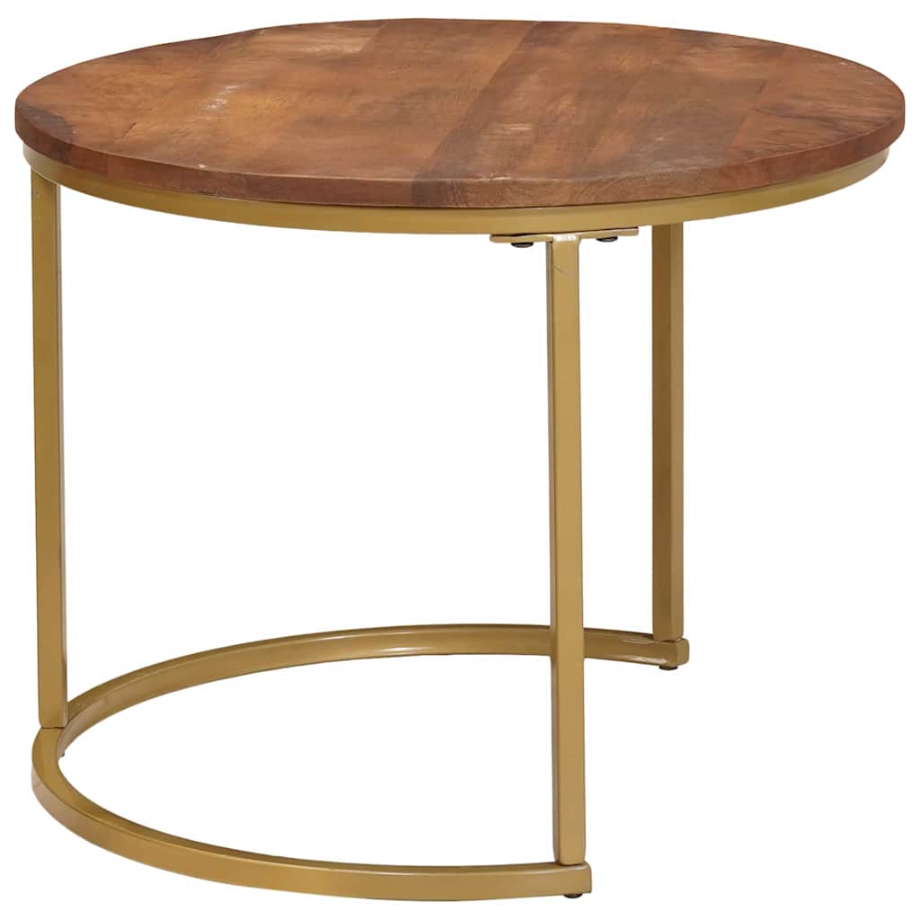 Tavoli da Caffè Nido 2 pcs Legno massello di mango e acciaio | homemem39