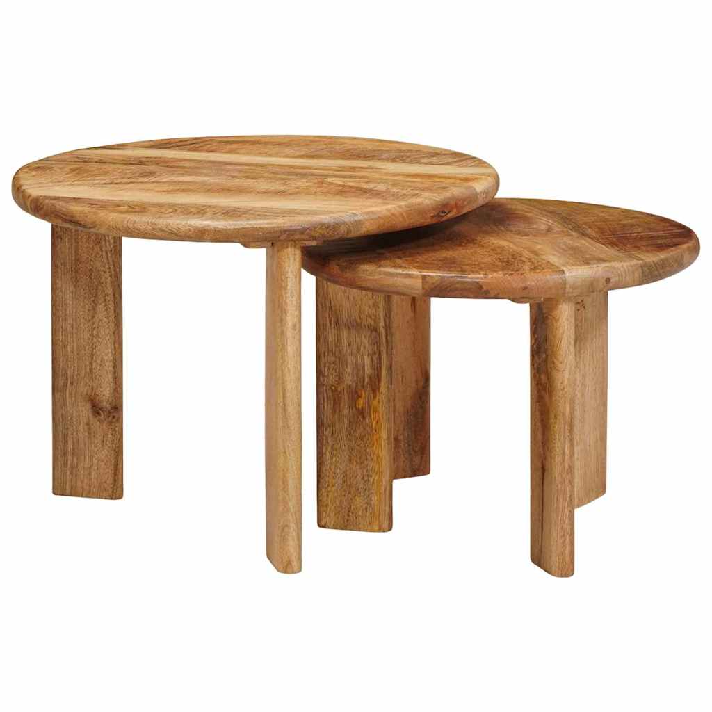 Tavoli da Caffè Nido 2 pcs Marrone Legno di mango massello | homemem39
