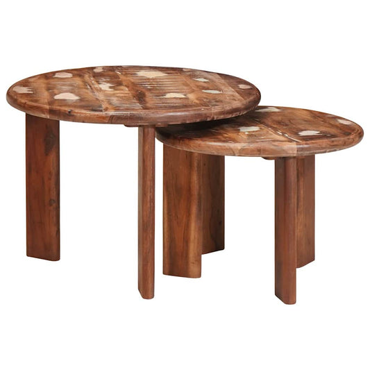 Tavoli da Caffè Nido 2 pcs Multicolore Legno massello riciclato | homemem39