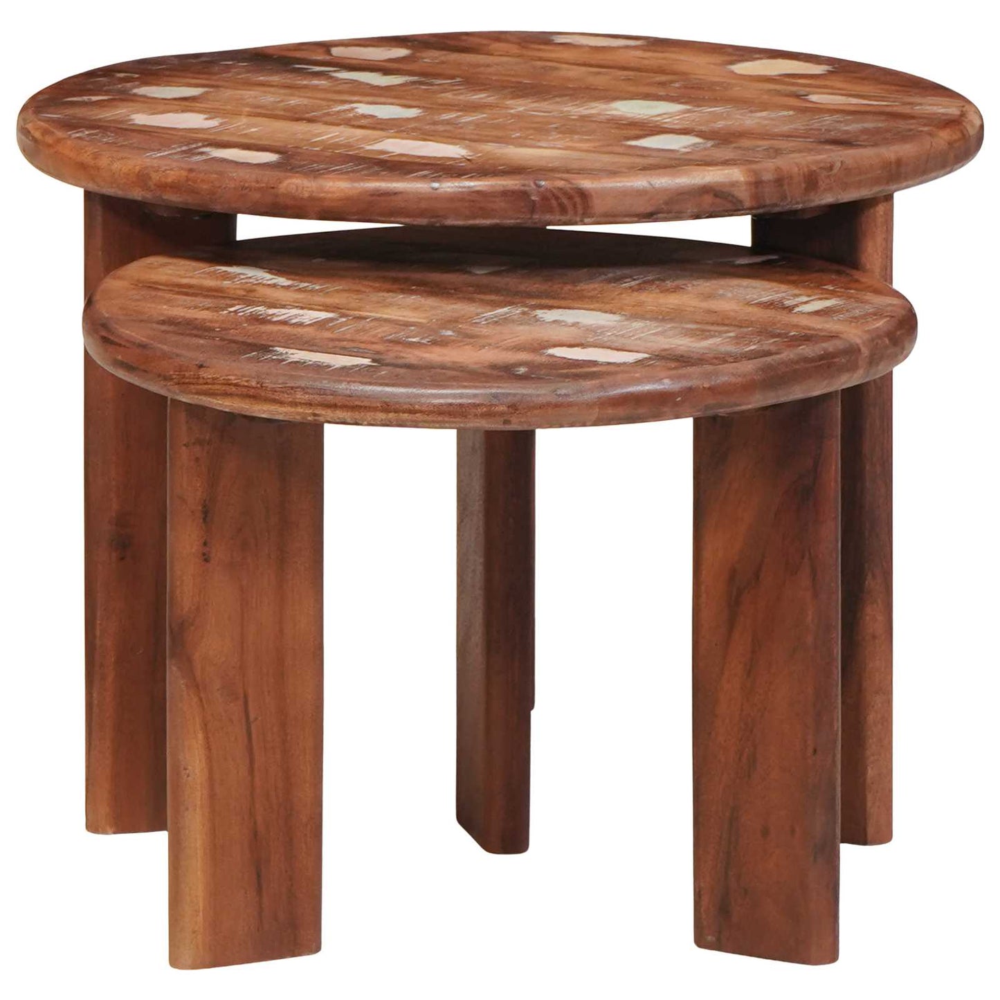 Tavoli da Caffè Nido 2 pcs Multicolore Legno massello riciclato | homemem39