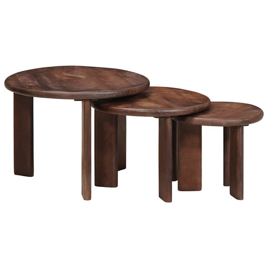 Tavoli da Caffè Nido 3 pcs Legno di mango massello | homemem39