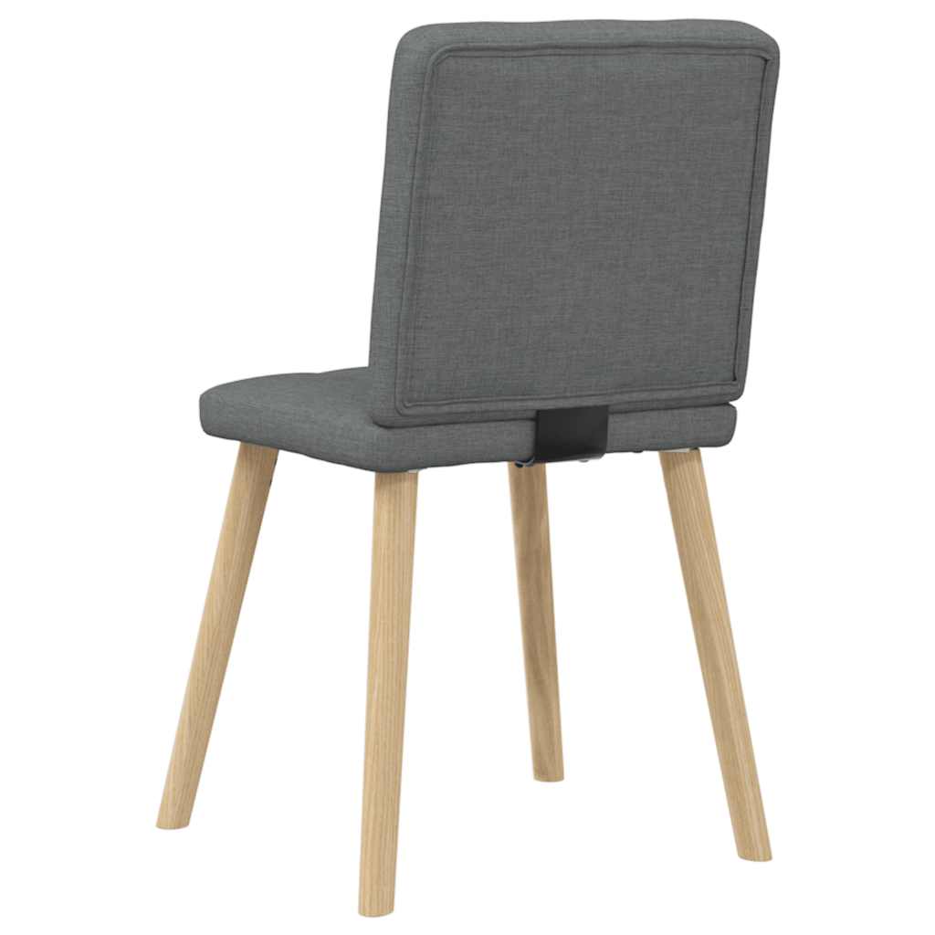 Sedie da Pranzo 2 pz Grigio Scuro in Tessuto