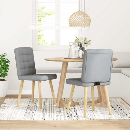Sedie da Pranzo 2 pz Grigio Chiaro in Tessuto