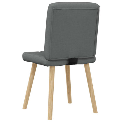 Sedie da Pranzo 2 pz Grigio Scuro in Tessuto