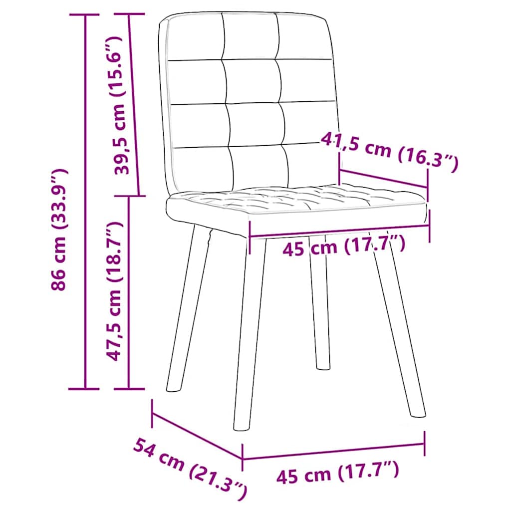 Sedie da Pranzo 2 pz Verde Scuro in Tessuto