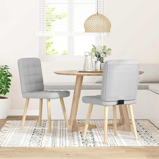 Sedie da Pranzo 2 pz Grigio Nuvola in Tessuto