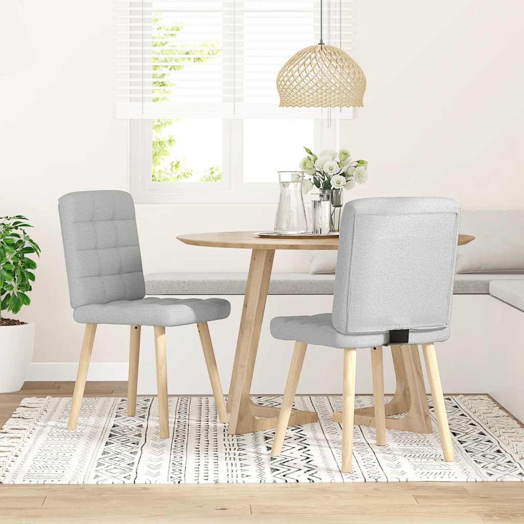 Sedie da Pranzo 2 pz Grigio Nuvola in Tessuto