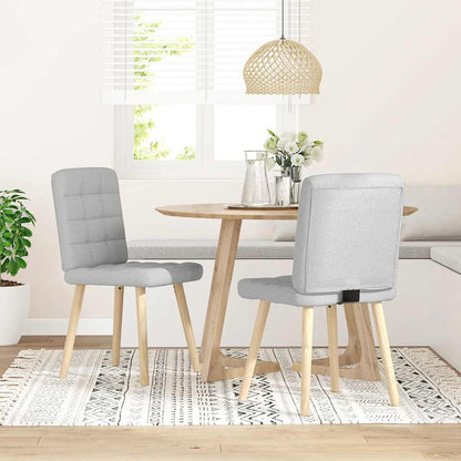 Sedie da Pranzo 2 pz Grigio Nuvola in Tessuto