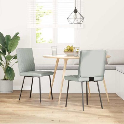 Sedie da Pranzo 2 pz Grigio Chiaro in Velluto | homemem39