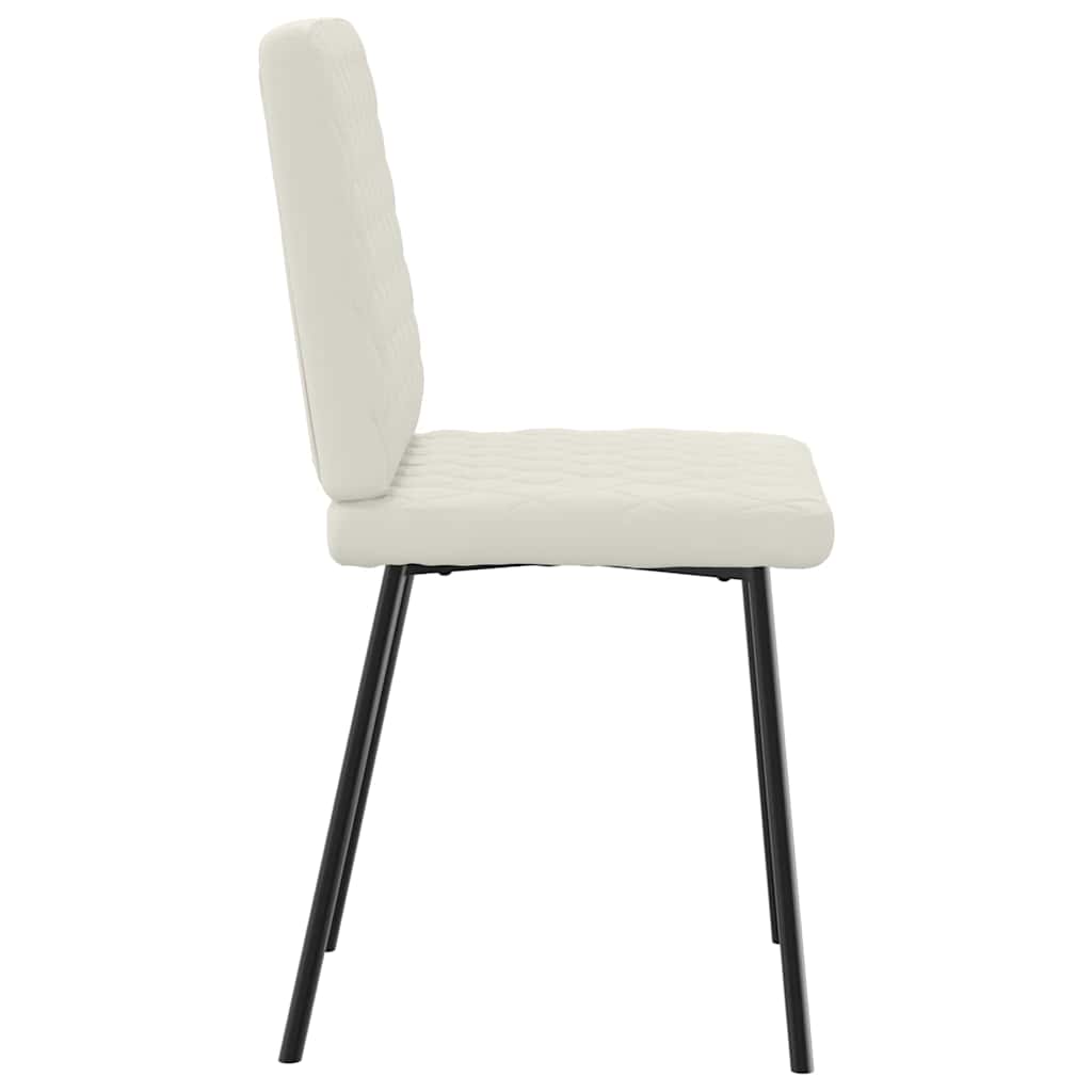 Sedie da Pranzo 2 pz Crema in Velluto
