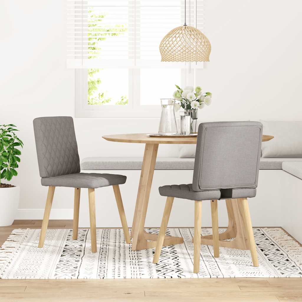 Sedie da Pranzo 2 pz Tortora in Tessuto | homemem39