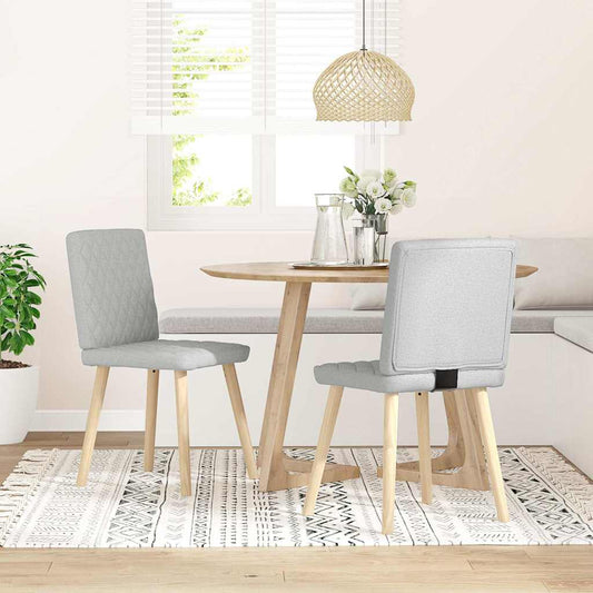 Sedie da Pranzo 2 pz Grigio Nuvola in Tessuto | homemem39