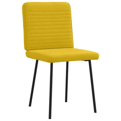 Sedie da Pranzo 2 pz Gialle in Velluto | homemem39