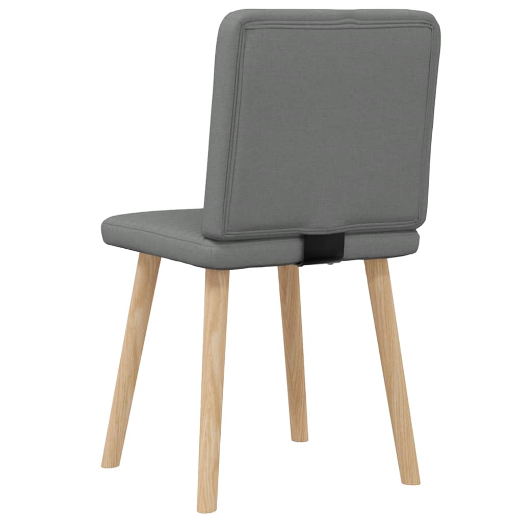 Sedie da Pranzo 2 pz Grigio Scuro in Tessuto
