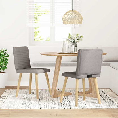 Sedie da Pranzo 2 pz Tortora in Tessuto