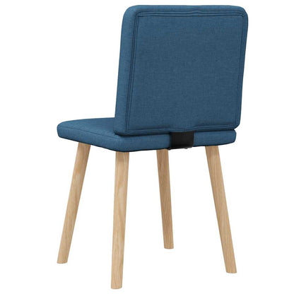 Sedie da Pranzo 2 pz Blu in Tessuto