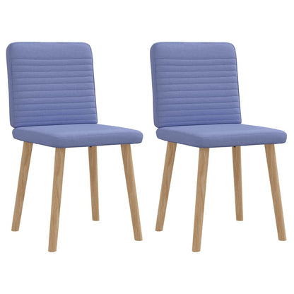 Sedie da Pranzo 2 pz Blu Jeans in Tessuto
