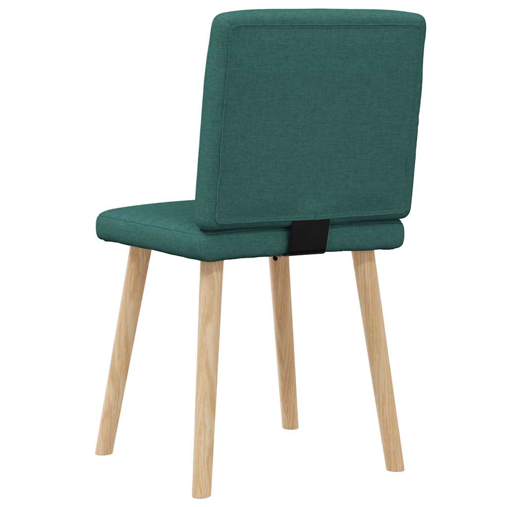 Sedie da Pranzo 2 pz Verde Scuro in Tessuto | homemem39