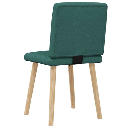 Sedie da Pranzo 2 pz Verde Scuro in Tessuto | homemem39