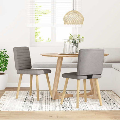 Sedie da Pranzo 2 pz Tortora in Tessuto | homemem39
