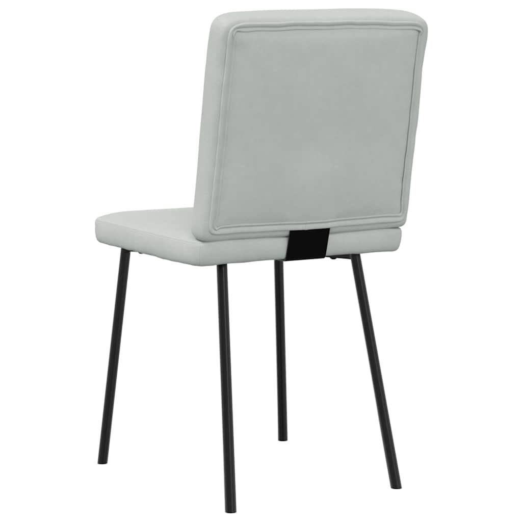 Sedie da Pranzo 2 pz Grigio Chiaro in Velluto | homemem39