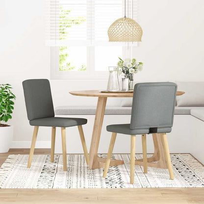 Sedie da Pranzo 2 pz Grigio Scuro in Tessuto | homemem39